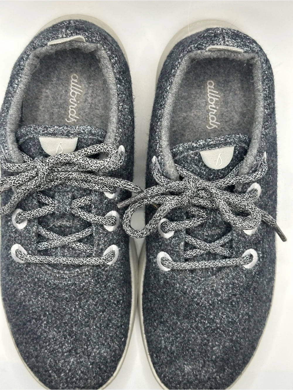 allbirds Charcoal Gray Merino Wool Lace-Up Sneakers